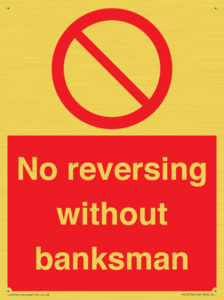 No reversing without banksman